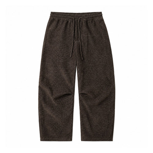 Damen Locker geschnittene Cropped-Hose mit hohem elastischem Bund und Kordelzug aus strukturierter Leinenmischung Drune