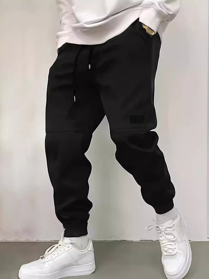 Herren lässige Jogginghose mit elastischem Bund und seitlichen Eingrifftaschen Drune