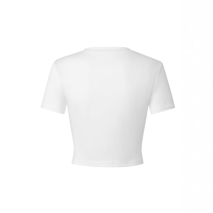 Damen figurbetontes Crop-T-Shirt aus atmungsaktivem Material Drune