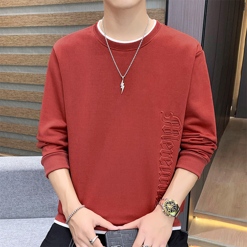 Herren Oversize-Sweatshirt mit Rippbündchen und geprägtem Seitenprint Drune