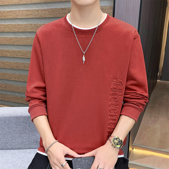Herren Oversize-Sweatshirt mit Rippbündchen und geprägtem Seitenprint Drune