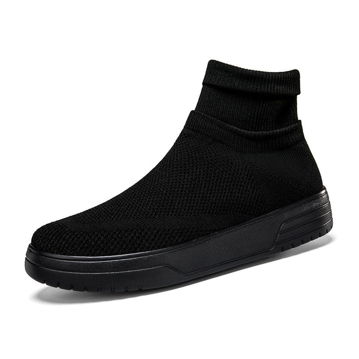 Herren High-Top Atmungsaktive Strick-Sneaker mit Dämpfung Unterstützung Drune