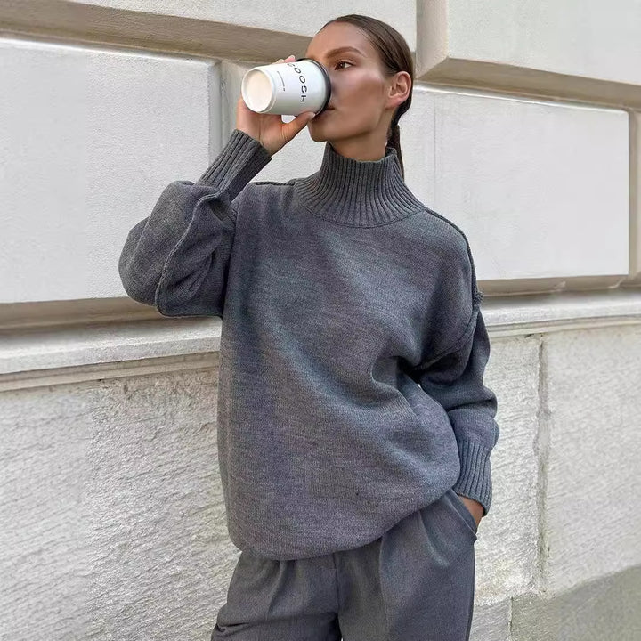 Damen Modischer Rollkragenpullover Drune