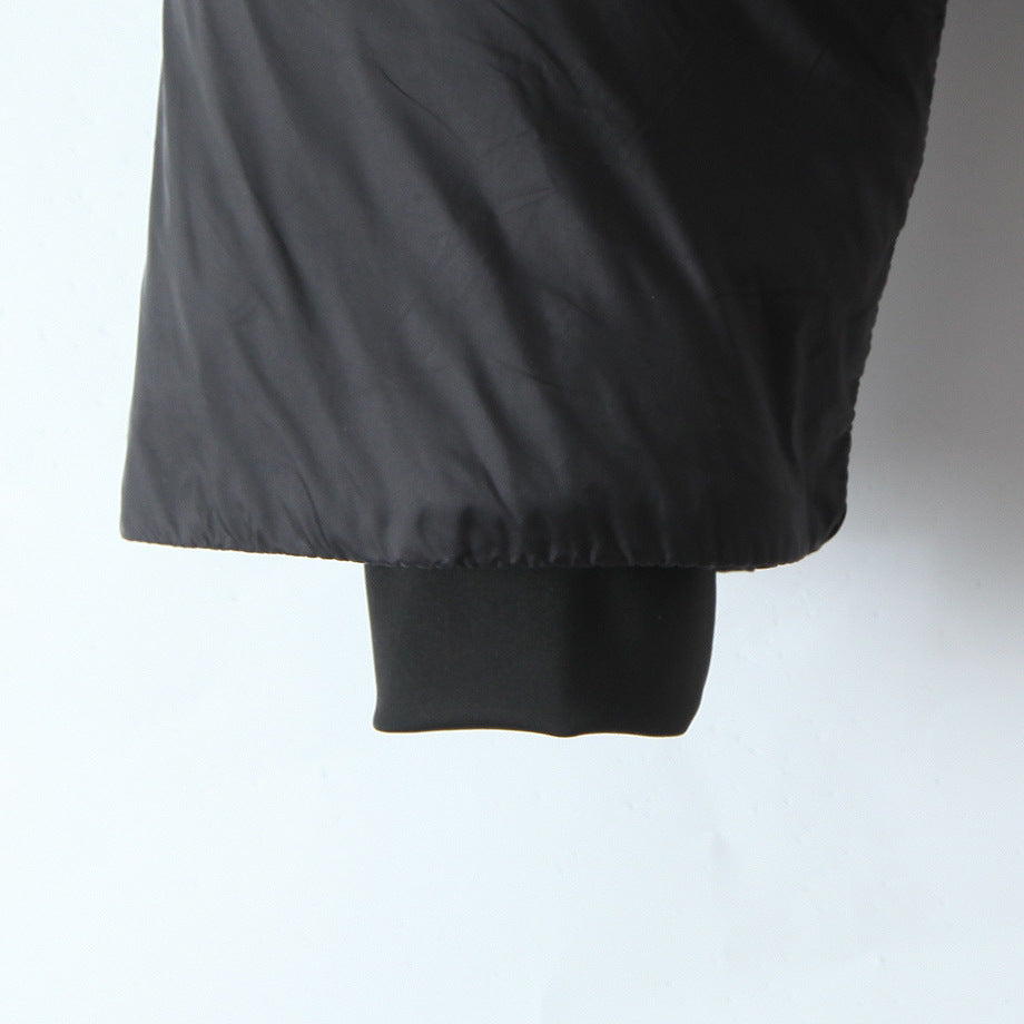 Damen Kurze boxy Funktionsjacke mit Kapuze, wattierter Isolierung und diagonalen Reißverschlusstaschen Drune