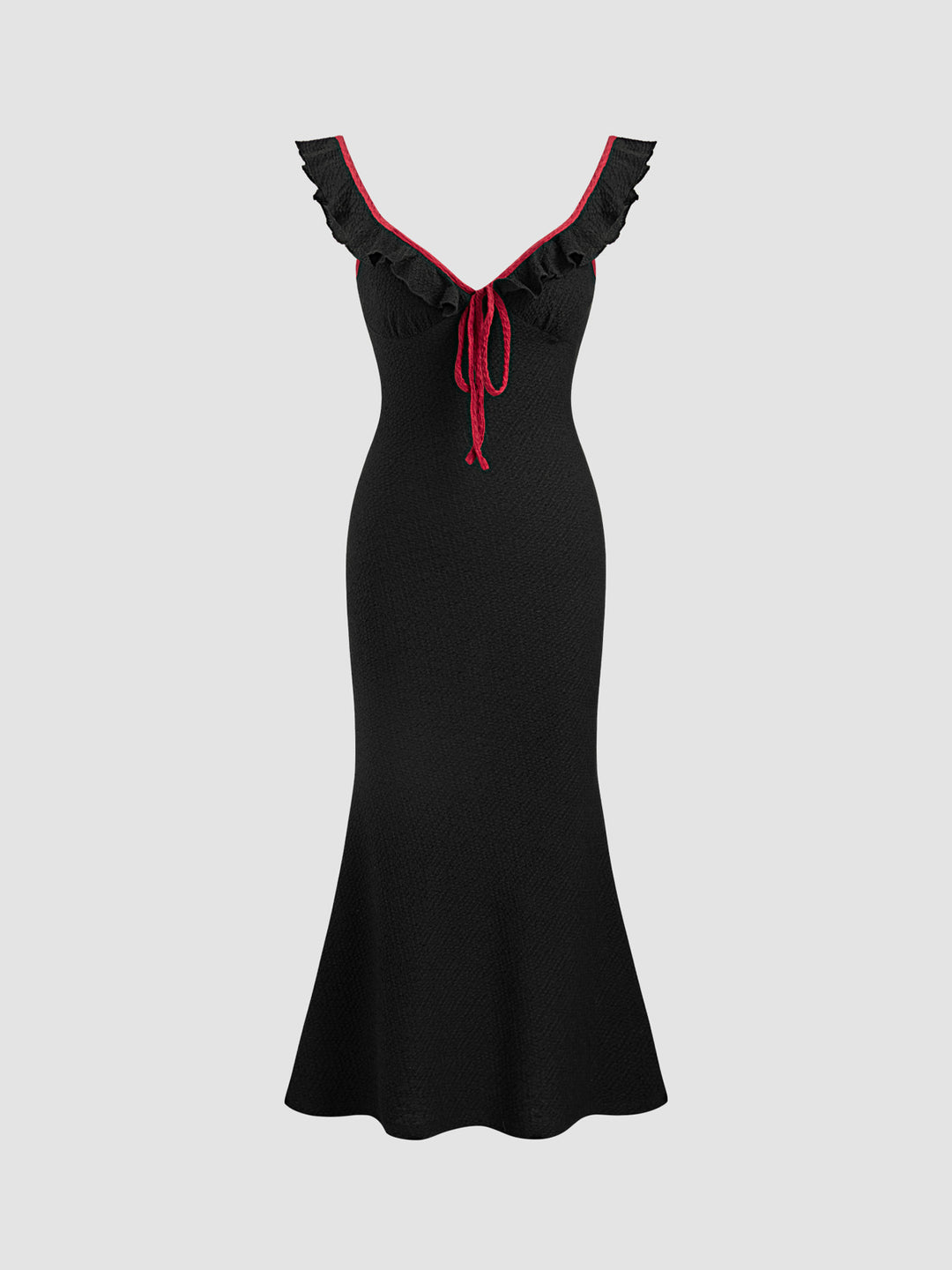 Damen Fließendes Maxikleid mit Rüschendetails Drune