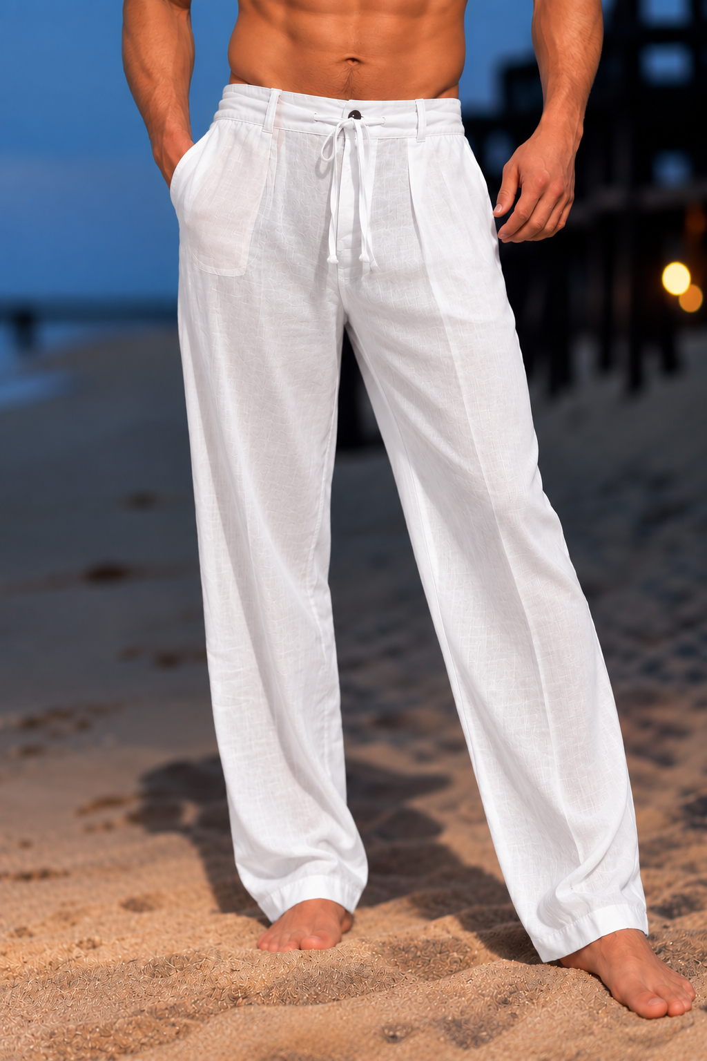 Herren elegante Chinohose mit lockerer Passform Drune