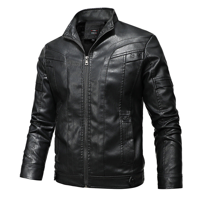 Herren Elegante Motorradlederjacke Drune
