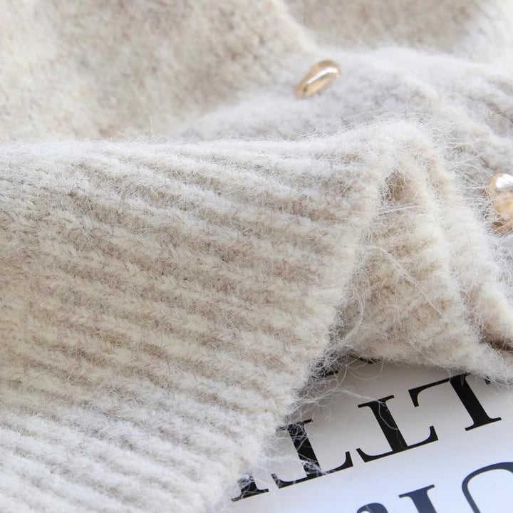 Damen Verspielter Strickcardigan mit Schleifenakzenten Drune