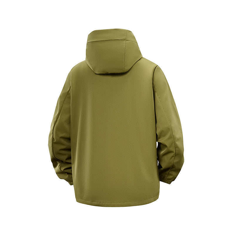 Herren Technische Softshell‑Hybridjacke mit Fleece‑Innenfutter und verstellbarer Kapuze Drune