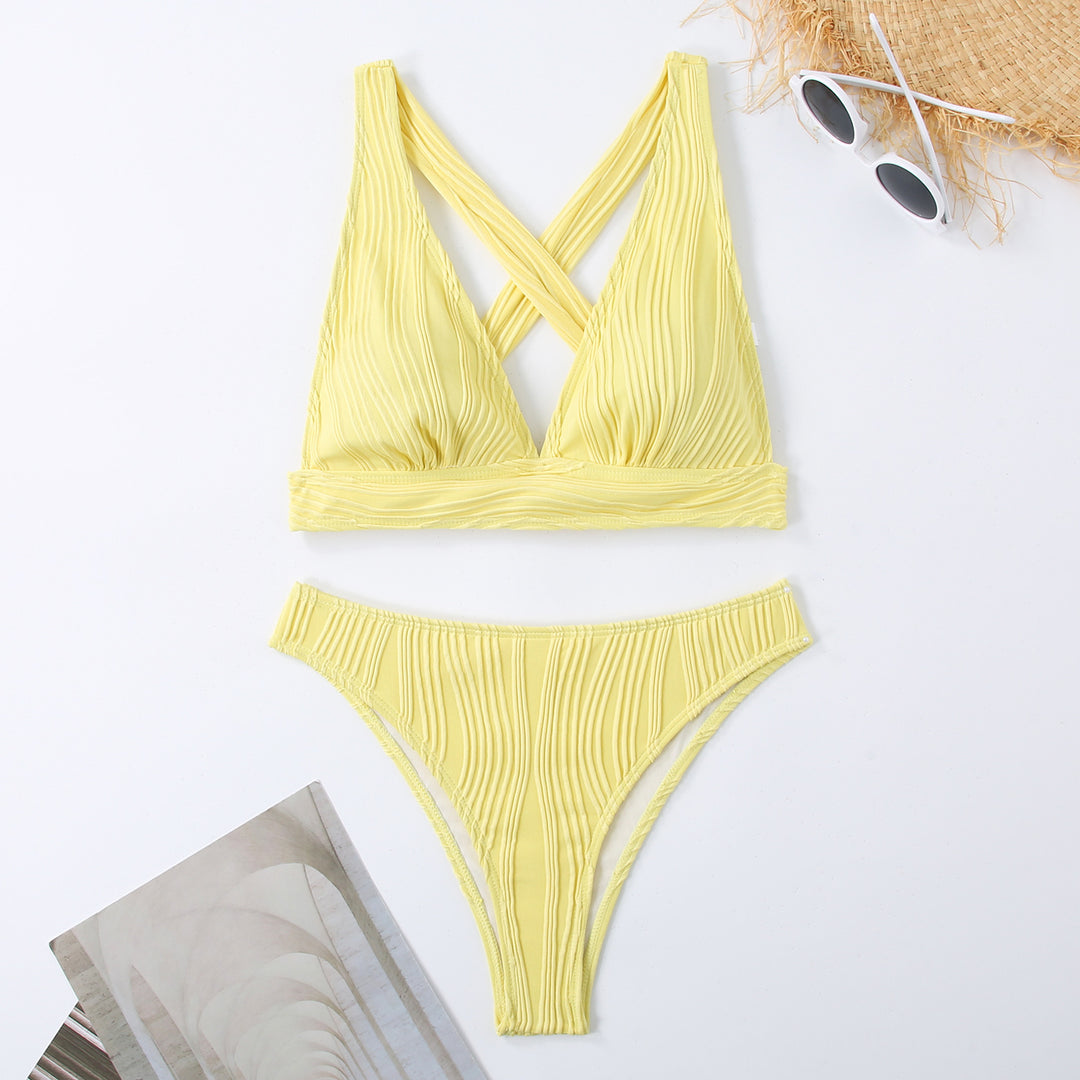 Damen Raffiniertes Triangel-Bikini-Set Drune