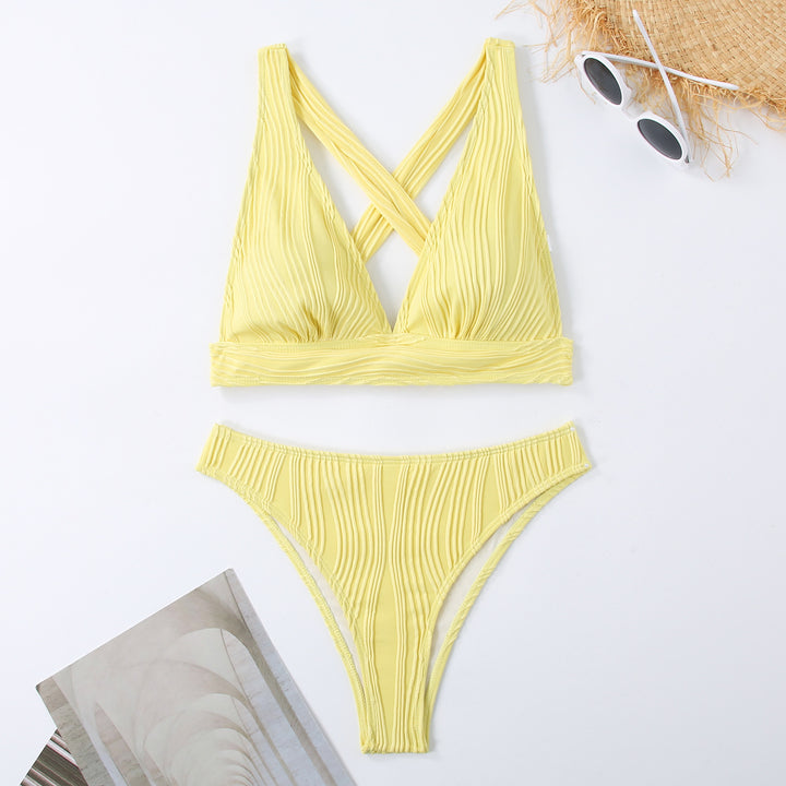 Damen Raffiniertes Triangel-Bikini-Set Drune