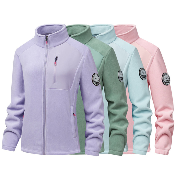 Herren Bequeme Fleecejacke mit Stehkragen Drune