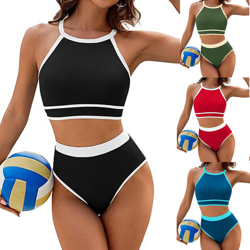 Damen Hoch geschnittener Sport-Bikini Drune