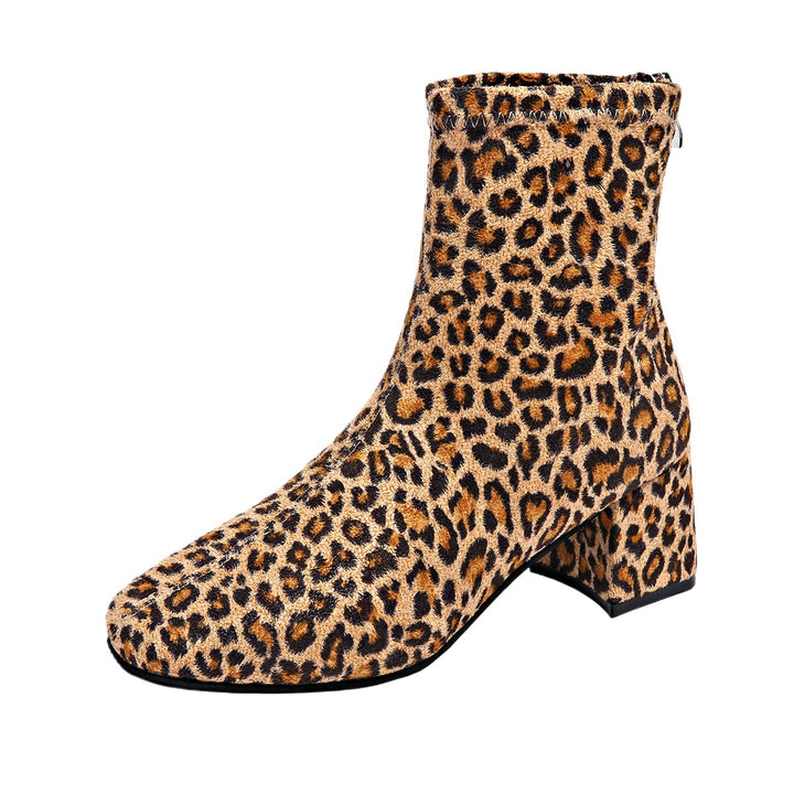 Damen Modische Stiefeletten mit schickem Blockabsatz und praktischem Reißverschluss Drune