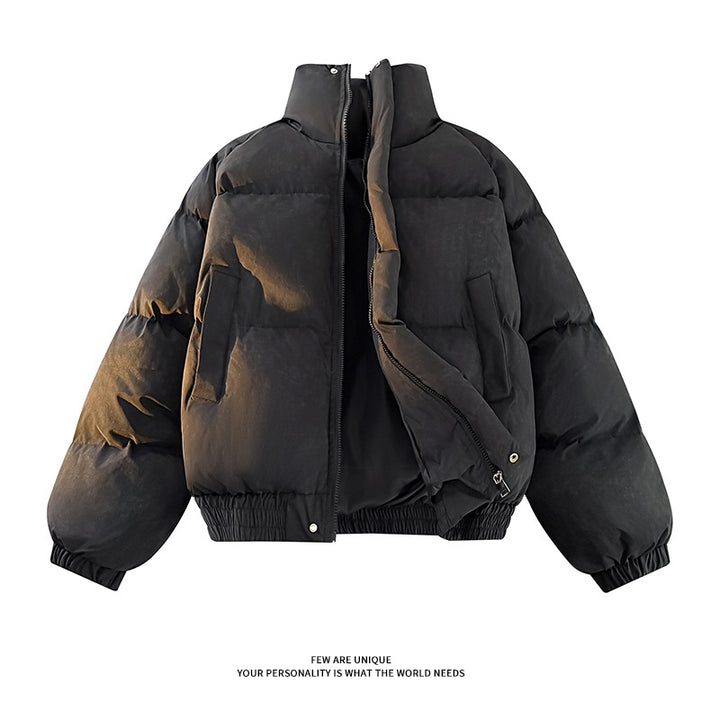 Damen Stylische Daunenjacke mit hoher Kragen und elastischen Ärmelabschlüssen Drune