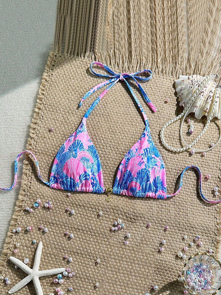 Damen Triangel-Bikinioberteil mit Rüschen Drune