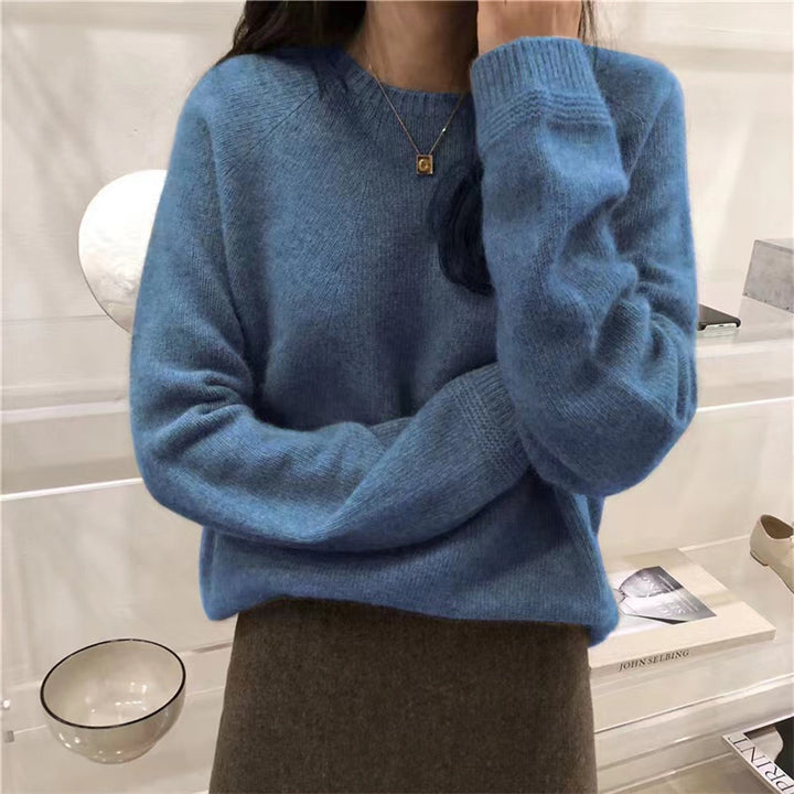 Damen Kaschmir Pullover mit feiner Rippstruktur und lässigem Schnitt Drune