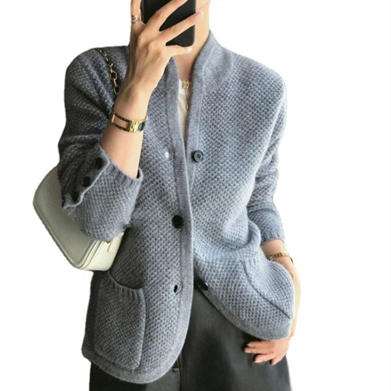 Damen Strickjacke mit strukturiertem Muster und praktischen Taschen Drune