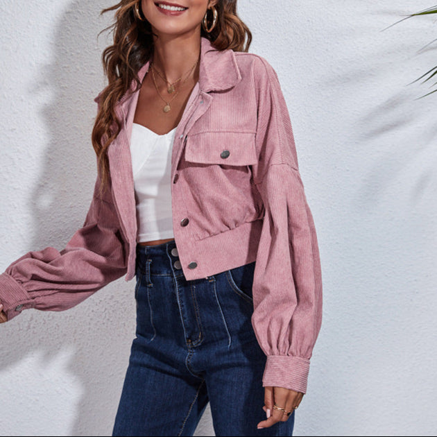 Drune | Damen Blouson Jacke Breite Ärmel Design