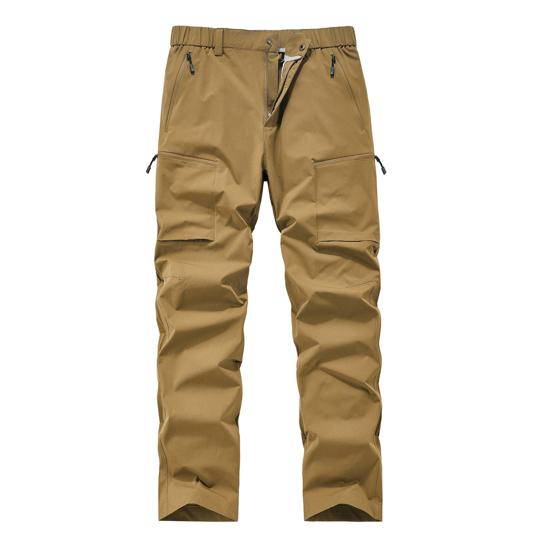 Herren Multifunktionale Cargo-Reisehose mit elastischem Bund, Reißverschlusstaschen und Knieverstärkung Drune