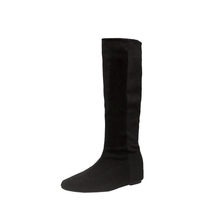 Damen Kniehohe Stiefel mit flacher Sohle und schlanker Schaftform Drune