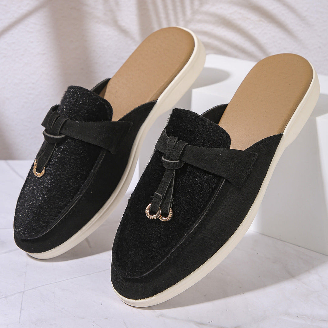 Damen Mokassin-Pantoletten mit elegantem Design und hochwertiger Oberflächenstruktur Drune