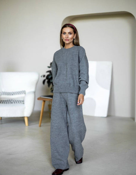 Damen kuscheliger Strickpullover mit modernem Schnitt und weitem Saum Drune