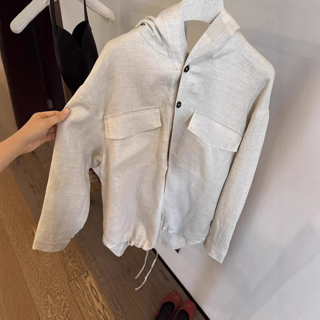 Damen Leichte Übergangsjacke mit Kapuze Drune