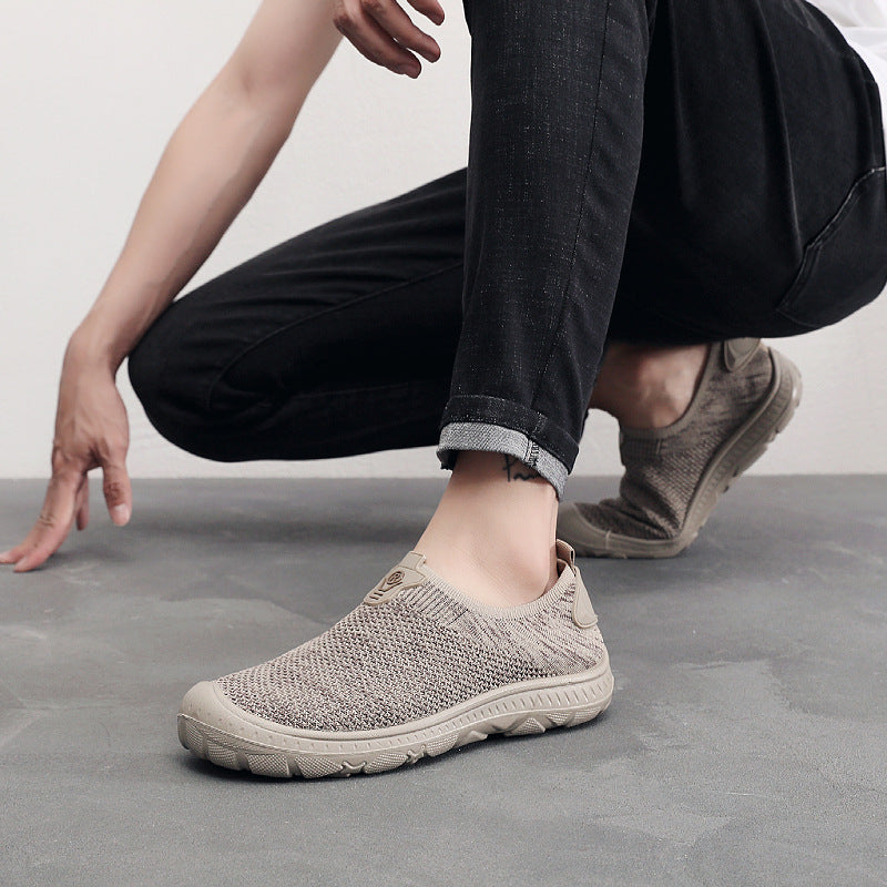 Damen atmungsaktive Slip-On Sneakers mit elastischem Einsatz Drune