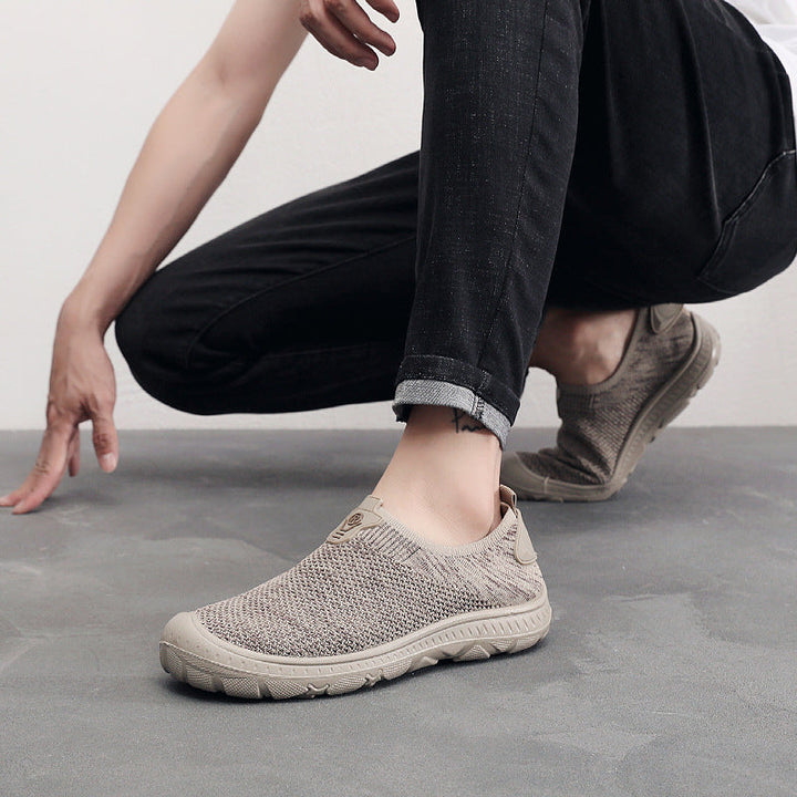 Damen atmungsaktive Slip-On Sneakers mit elastischem Einsatz Drune