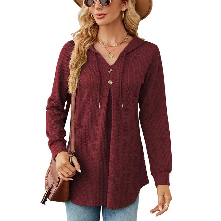 Damen Langarm Hoodie mit strukturiertem Design Drune