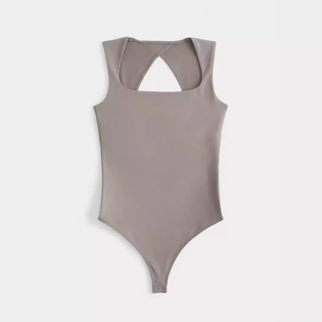 Damen Sportlicher Body mit Kreuzrücken Drune