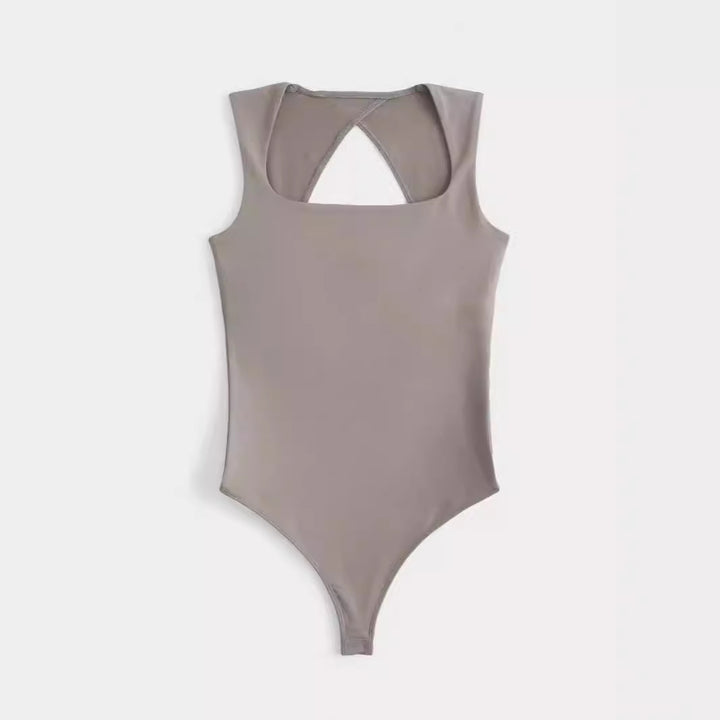 Damen Sportlicher Body mit Kreuzrücken Drune