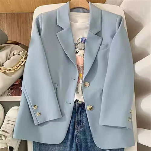 Damen eleganter Blazer mit doppelter Knopfleiste Drune