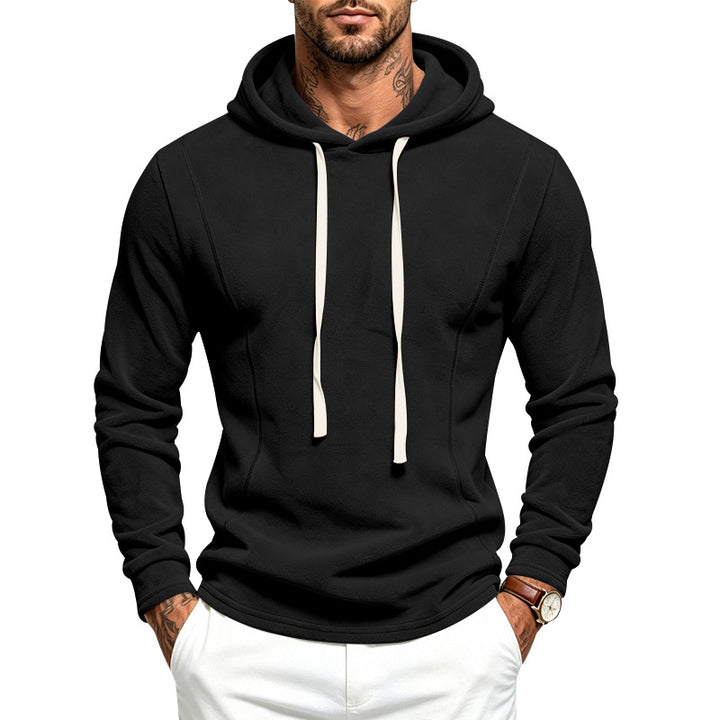 Herren Flauschiger Kapuzenpullover aus Teddy‑Fleece mit Tunnelzugsaum Drune