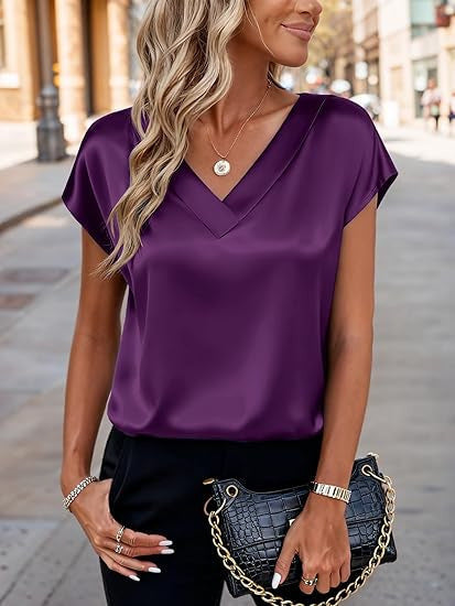 Damen Satinbluse Drune