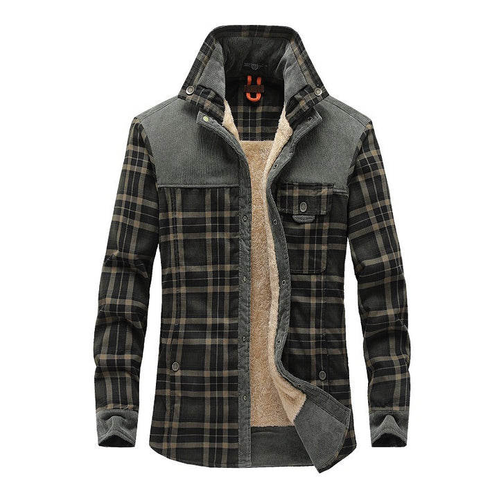 Herren Gemütliche Flanelljacke mit Fleecefutter Drune