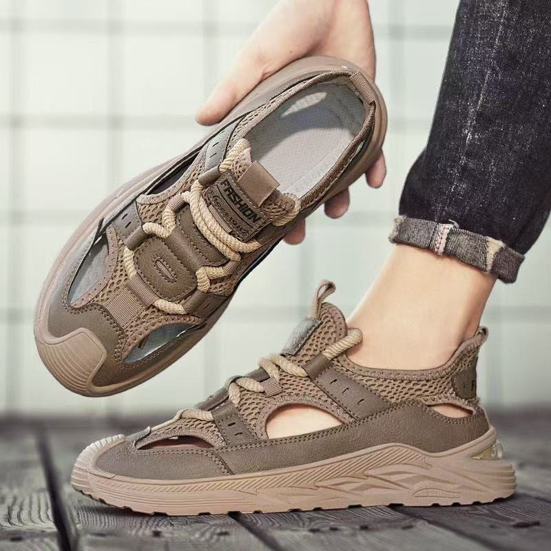 Herren Hybrid-Sneaker-Sandale mit Strickschaft und profilierter Plateau-Sohle Drune