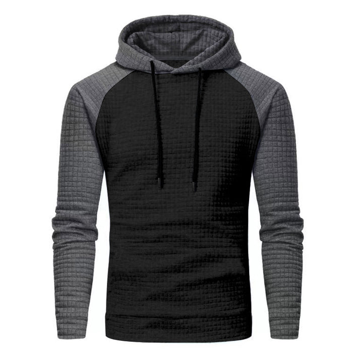 Herren Texturiertes Kapuzen‑Sweatshirt mit Waffelstruktur und Raglanärmeln Drune