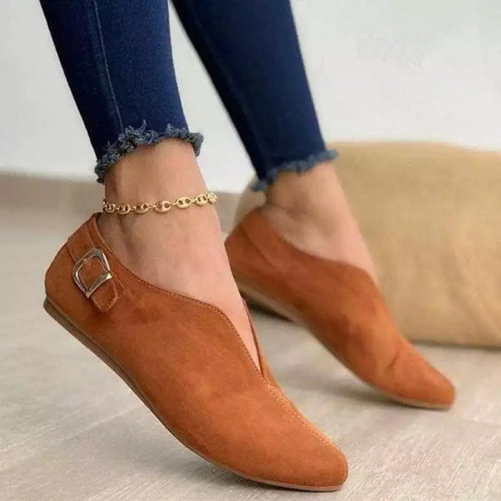 Damen Mokassin-Schuhe mit dekorativen Schnallen und bequemer Passform Drune