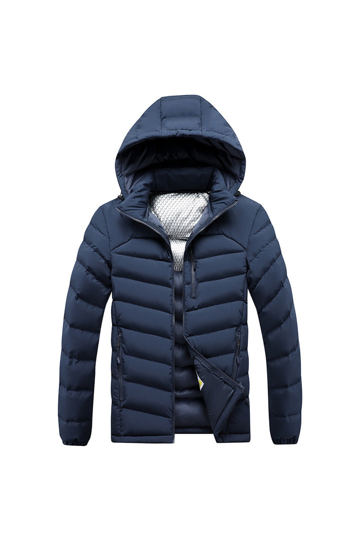 Herren Steppjacke mit Thermoisolierung, Kapuze und reflektierendem Innenfutter Drune