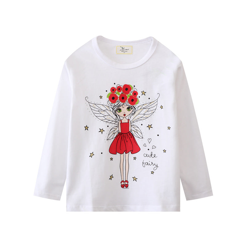 Mädchen Langarmshirt mit niedlichem Feen-Motiv Drune