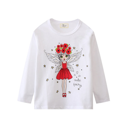Mädchen Langarmshirt mit niedlichem Feen-Motiv Drune
