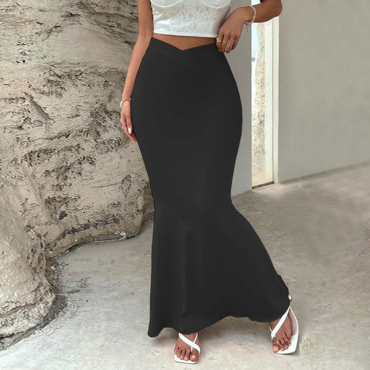 Damen figurbetontes Bleistiftkleid mit schwingendem Saum Drune