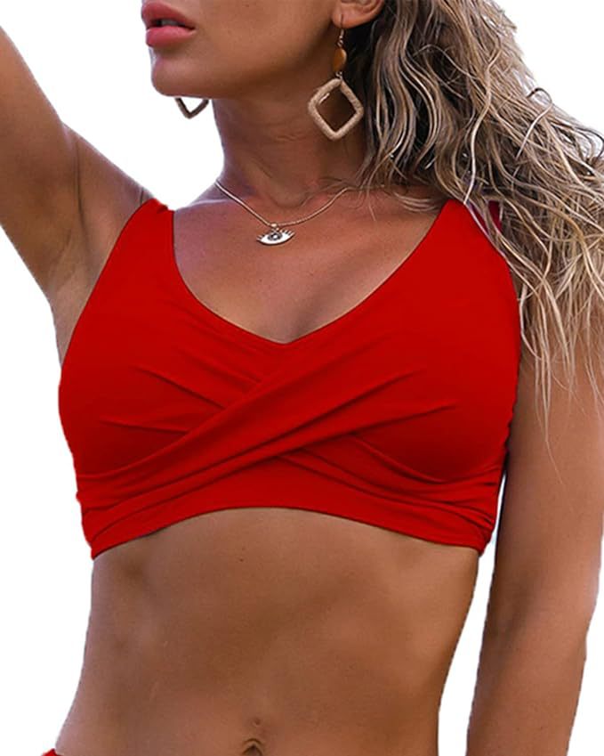Damen Sportliches Wickel-Bikinioberteil Drune