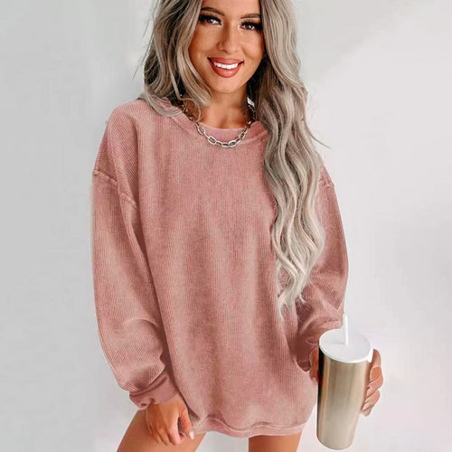 Damen Oversized Sweatshirt mit strukturiertem Design und lässigem Schnitt Drune