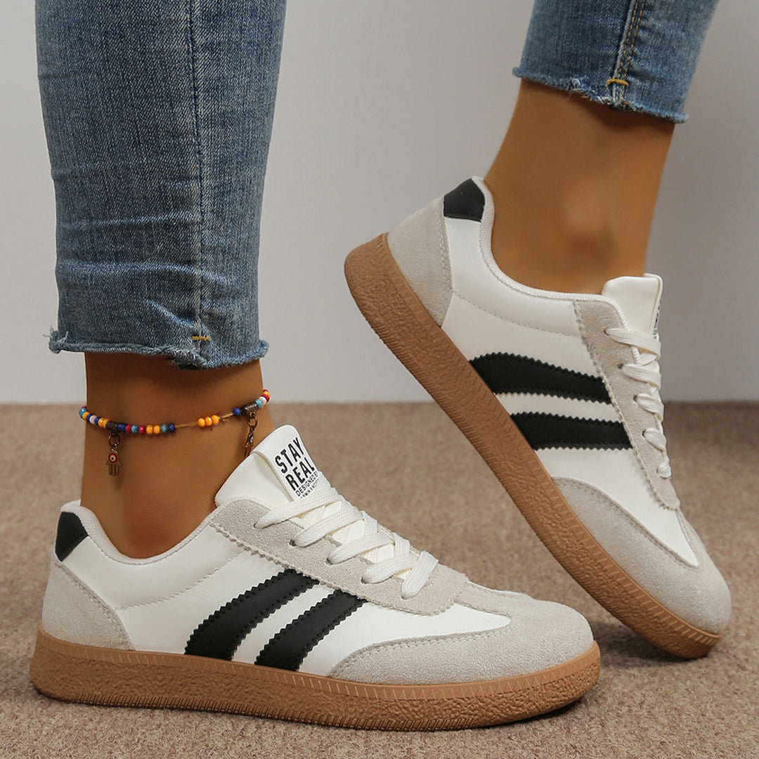 Damen Sneakers im sportlichen Retro-Design mit atmungsaktiven Mesh-Einsätzen und bequemer Sohle Drune