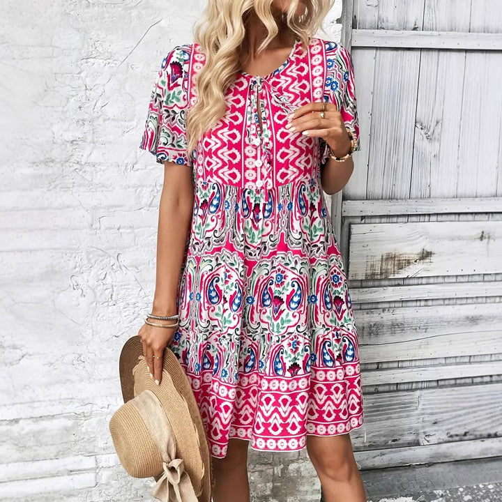 Damen Bohemian Sommerkleid Drune