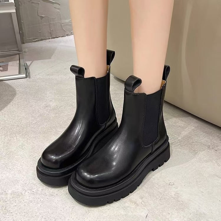 Damen nan Chelsea-Boots mit elastischem Einsatz und markanter Profilsohle Drune
