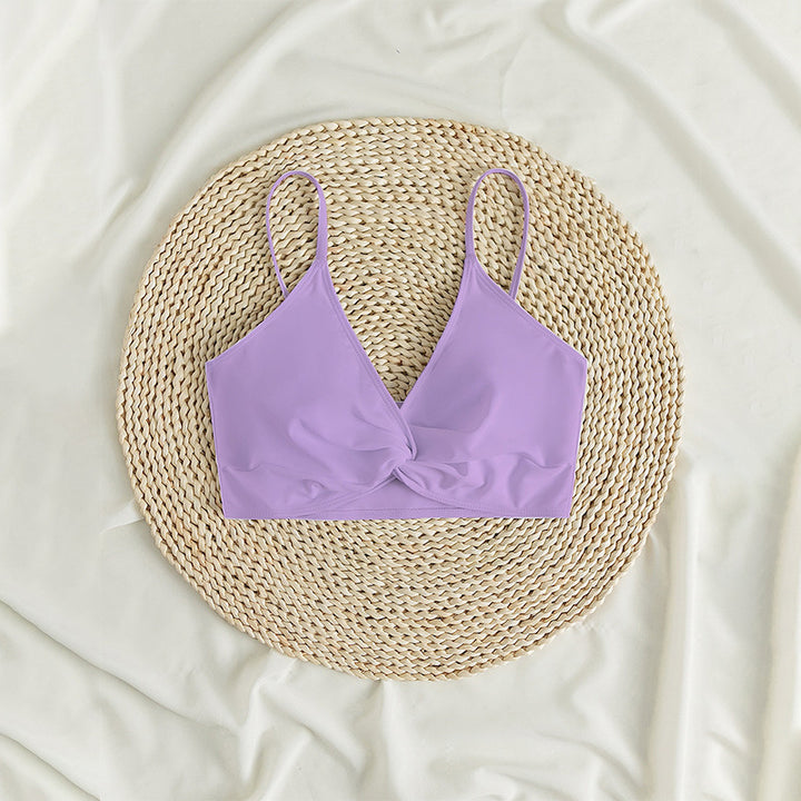 Damen Bikini-Oberteil mit Wickeldesign und verstellbaren Trägern Drune